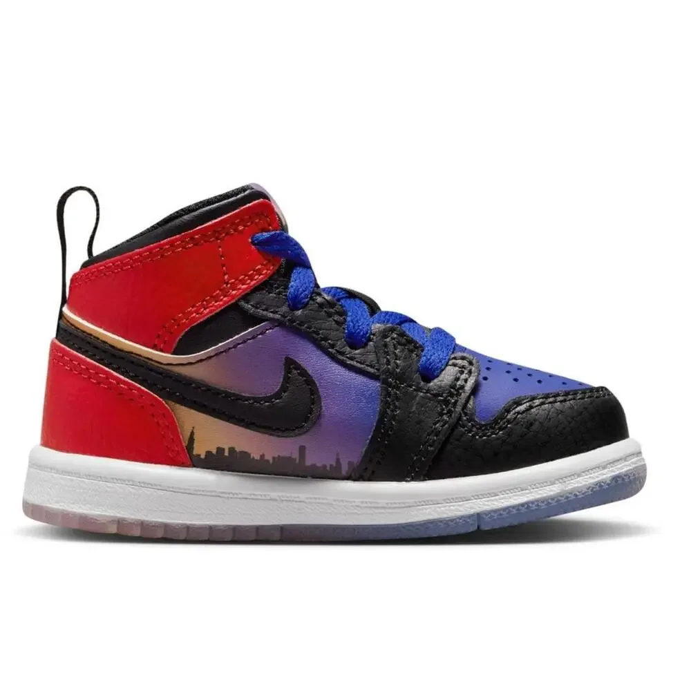 Nike Air Jordan 1 Mid SS DX4377-400 Sneaker Kids 4 Multi Leather Shoes RHS9108